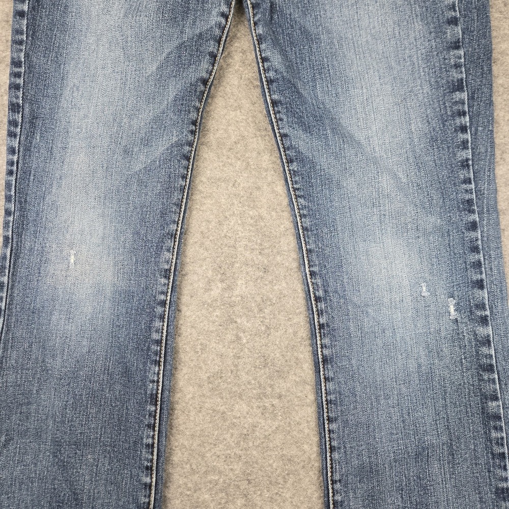 American Eagle Kick Boot Jeans Womens 6 Long Blue Stretch Medium Wash Denim Y2K - Picture 8 of 9